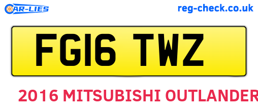 FG16TWZ are the vehicle registration plates.