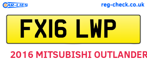 FX16LWP are the vehicle registration plates.