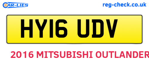HY16UDV are the vehicle registration plates.