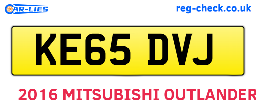 KE65DVJ are the vehicle registration plates.