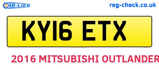 KY16ETX are the vehicle registration plates.