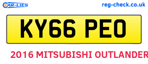 KY66PEO are the vehicle registration plates.