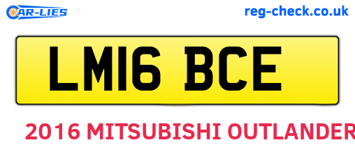 LM16BCE are the vehicle registration plates.