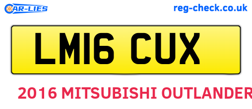 LM16CUX are the vehicle registration plates.