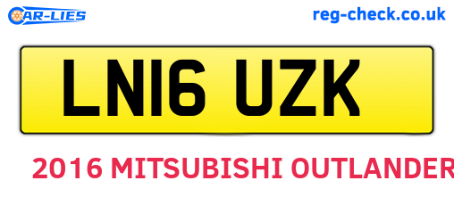 LN16UZK are the vehicle registration plates.