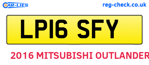 LP16SFY are the vehicle registration plates.