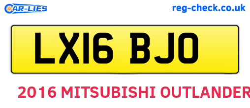 LX16BJO are the vehicle registration plates.