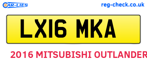LX16MKA are the vehicle registration plates.