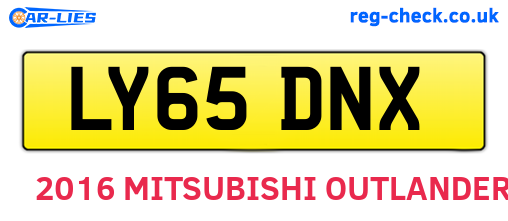 LY65DNX are the vehicle registration plates.