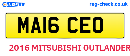 MA16CEO are the vehicle registration plates.