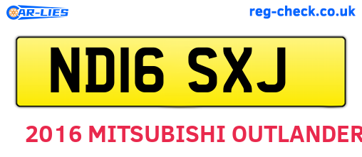 ND16SXJ are the vehicle registration plates.