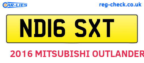 ND16SXT are the vehicle registration plates.