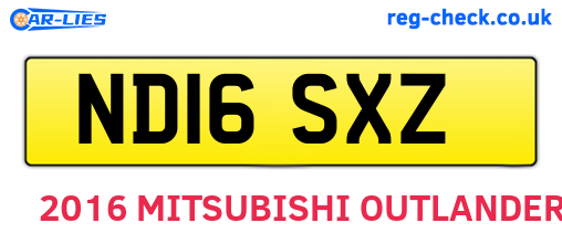 ND16SXZ are the vehicle registration plates.