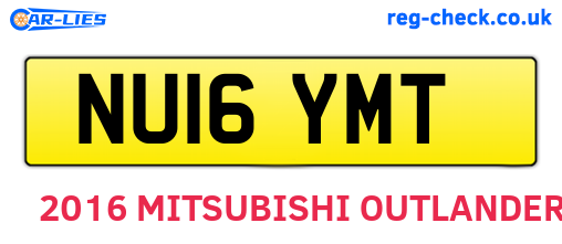 NU16YMT are the vehicle registration plates.