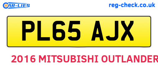 PL65AJX are the vehicle registration plates.