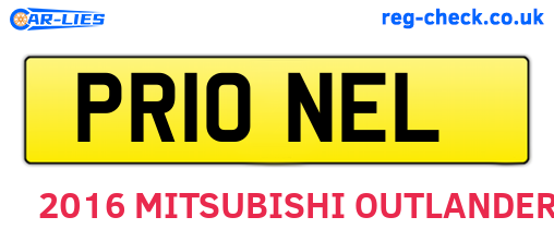 PR10NEL are the vehicle registration plates.