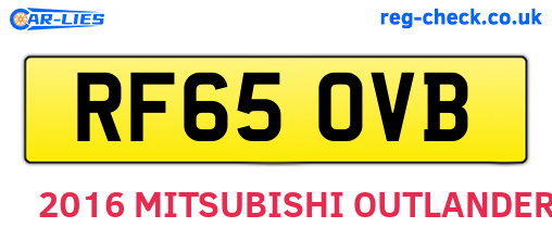 RF65OVB are the vehicle registration plates.