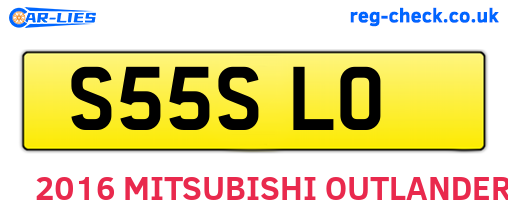 S55SLO are the vehicle registration plates.