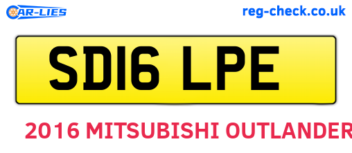 SD16LPE are the vehicle registration plates.