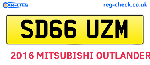 SD66UZM are the vehicle registration plates.