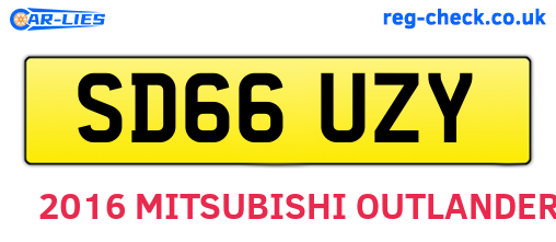 SD66UZY are the vehicle registration plates.