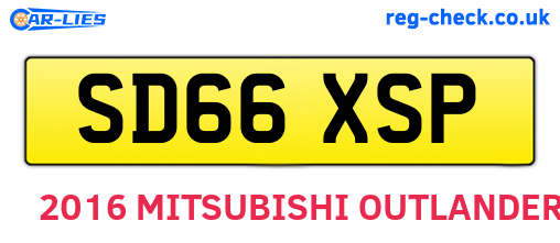 SD66XSP are the vehicle registration plates.