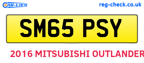 SM65PSY are the vehicle registration plates.