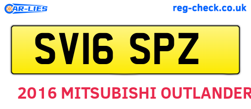 SV16SPZ are the vehicle registration plates.