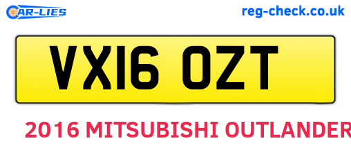 VX16OZT are the vehicle registration plates.