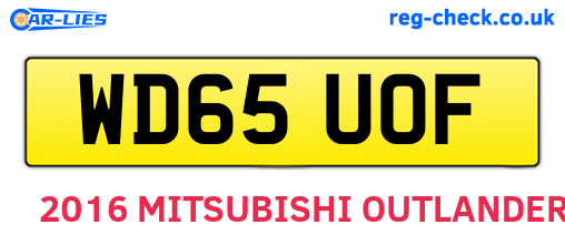 WD65UOF are the vehicle registration plates.