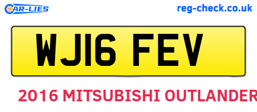 WJ16FEV are the vehicle registration plates.