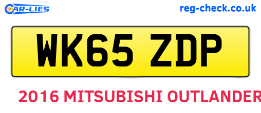 WK65ZDP are the vehicle registration plates.