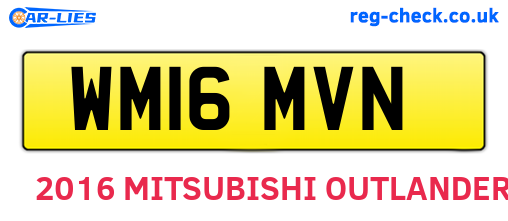 WM16MVN are the vehicle registration plates.