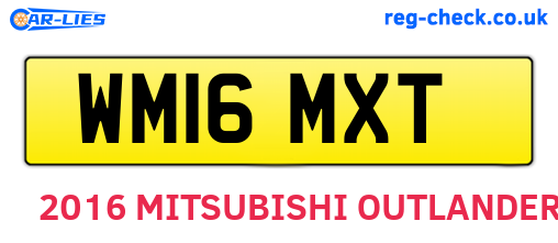 WM16MXT are the vehicle registration plates.