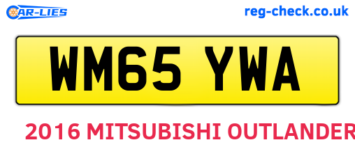 WM65YWA are the vehicle registration plates.