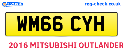 WM66CYH are the vehicle registration plates.