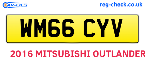WM66CYV are the vehicle registration plates.