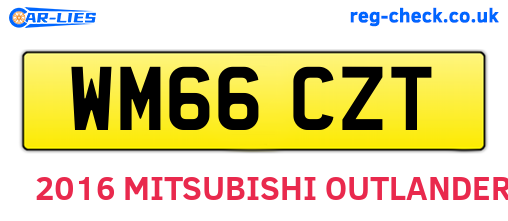 WM66CZT are the vehicle registration plates.