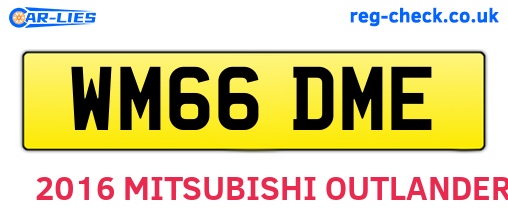 WM66DME are the vehicle registration plates.