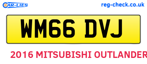 WM66DVJ are the vehicle registration plates.