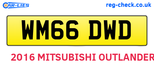 WM66DWD are the vehicle registration plates.