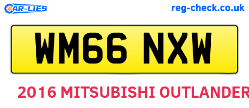 WM66NXW are the vehicle registration plates.