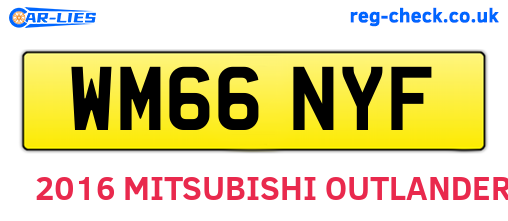 WM66NYF are the vehicle registration plates.