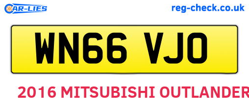 WN66VJO are the vehicle registration plates.