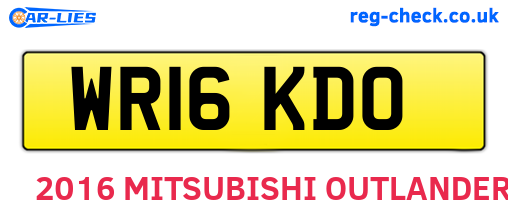 WR16KDO are the vehicle registration plates.