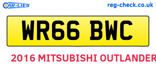 WR66BWC are the vehicle registration plates.