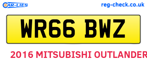 WR66BWZ are the vehicle registration plates.