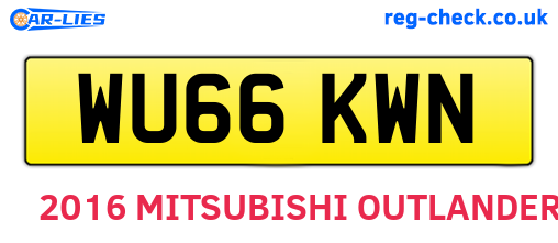 WU66KWN are the vehicle registration plates.