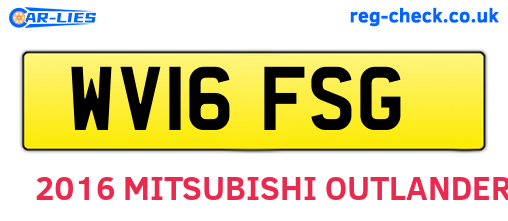 WV16FSG are the vehicle registration plates.