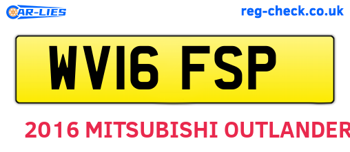 WV16FSP are the vehicle registration plates.